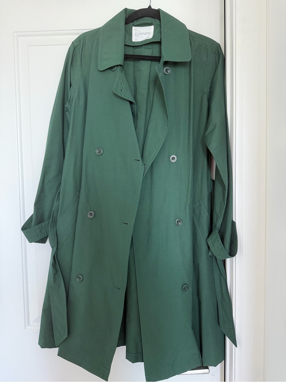 Aritzia Community Forest Green Trench Coat